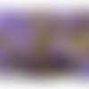 Offre spéciale: 1 fil environ 100 perles de verre craquelé bicolore violet et or 8mm pkl315