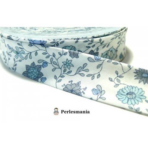 Apprêt mercerie 50cm ruban biais liberty 20mm b3171b