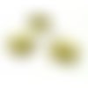 Apprêt pour bijoux: 10 coupelles calottes caps fleur p10402 doré