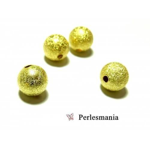 Apprêts pour bijoux: 10 perles intercalaires poussières d'étoiles 10mm couleur or p226