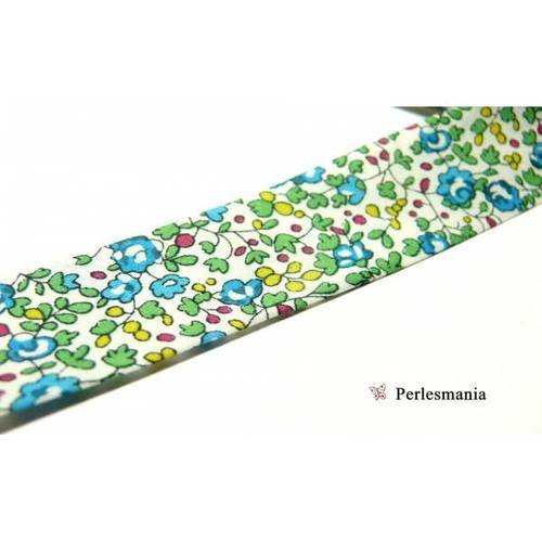 Fournitures mercerie: 1m ruban biais liberty 20mm b7015a