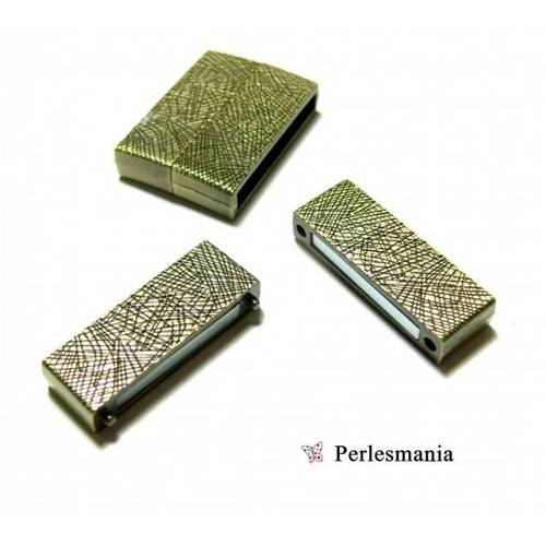 1 set de grands fermoirs stries bronze magnetiques aimantes id29752