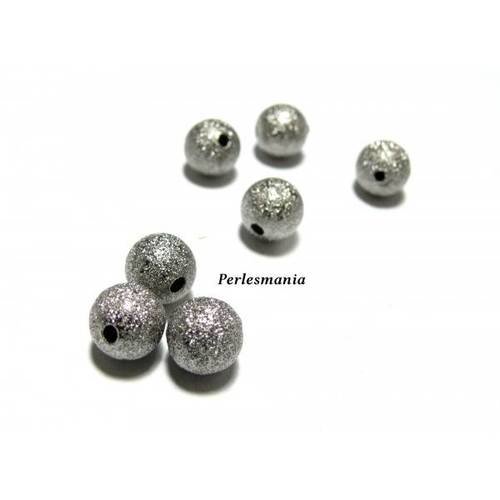 4 perles intercalaires p226 stardust 10mm gun metal pour création de collier