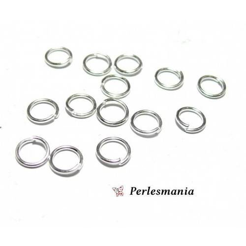 100 anneaux de jonction 12 mm par 1.2 mm argent vif