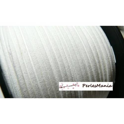 10m de cordon en suédine aspect daim blanc pg0121 qualité