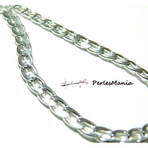 5 mètre pk16317 grosse chaine maille argent platine pour collier