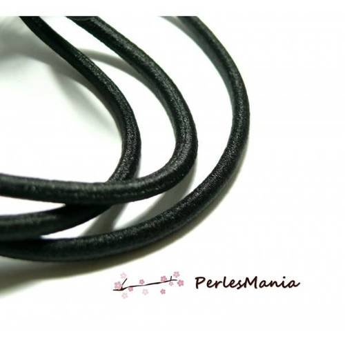 10 mètres élastique gros modèle 2mm noir pour création collier, headband...