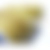 1m de cordon de suédine cloutée doré aspect daim double rangée facettée jaune p00405