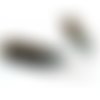 10 pompons breloque passementière 6cm suédine marron argent platine, apprêts et mercerie