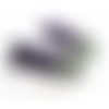 10 pompons breloque passementière 6cm suédine violet argent platine, apprêts et mercerie