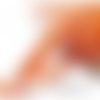 1 m ruban biais dentelle pois orange et blanc 12mm ref 71486 couleur 95