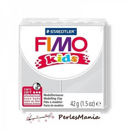 1 pain pate fimo kids gris clair 42gr ref 8030-80 modelage