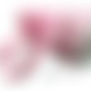 1 m ruban biais dentelle pois rose et blanc 12mm ref 71486 couleur 32