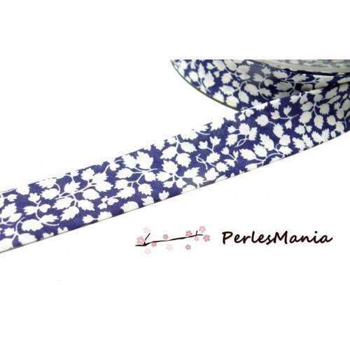 1m ruban biais liberty 20mm b9015n fleuri