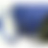 3 mètre de cordon de suédine cloutée doré aspect daim bleu nuit 4.5mm pr411