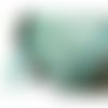 1m de cordon de suédine cloutée doré aspect daim double rangée facettée turquoise p00517