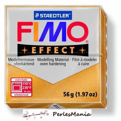 1 pain 56g pate polymère fimo effect or metallise 8020-11