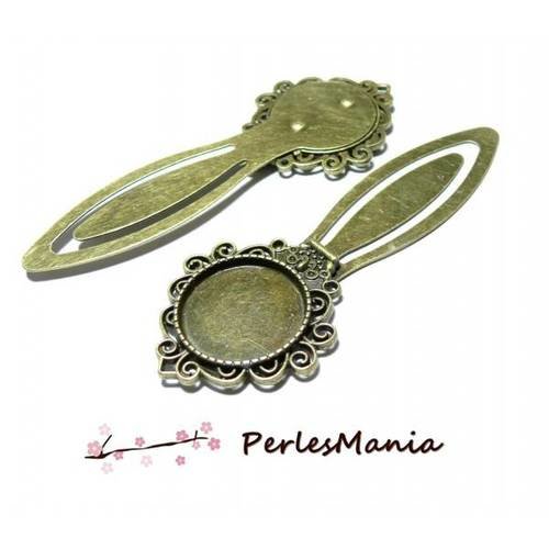 1 support marque page arty 20 mm bronze h157 pour cabochon, diy