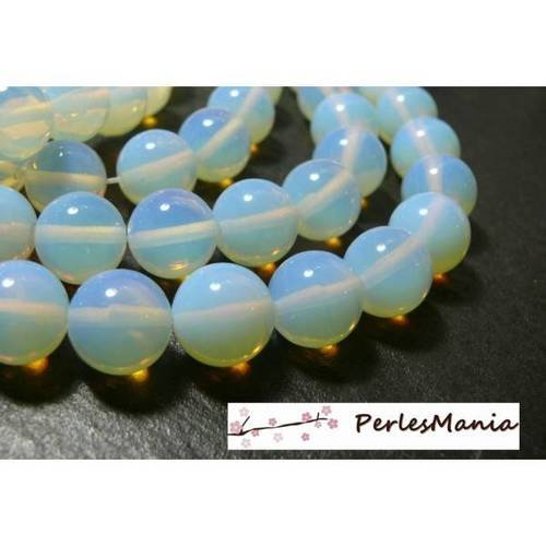 10 perles opale ronde 12mm, diy