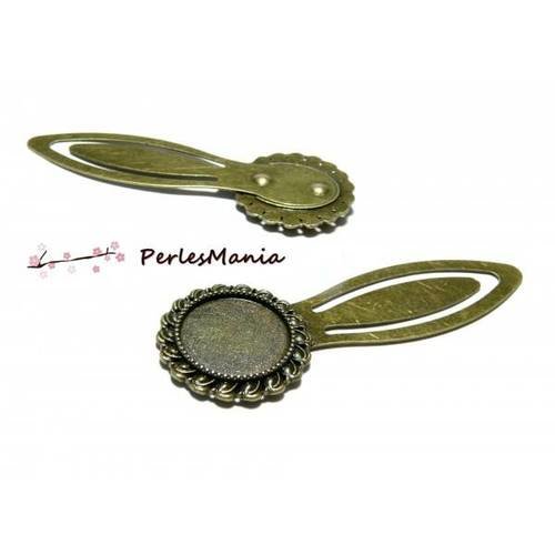1 support marque page arty 18 mm bronze h3307 pour cabochon, diy