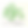 5 sequins médaillons émaillés biface rond 10mm vert pistache ref15