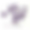 5 sequins médaillons émaillés biface rond 10mm violet ref26