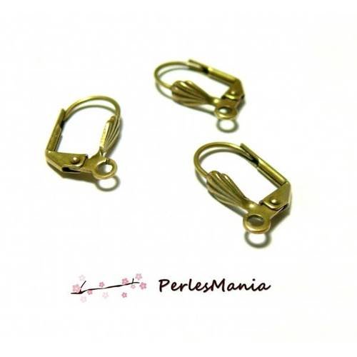 10 boucle d'oreille dormeuses coquille fabrication française bronze, diy
