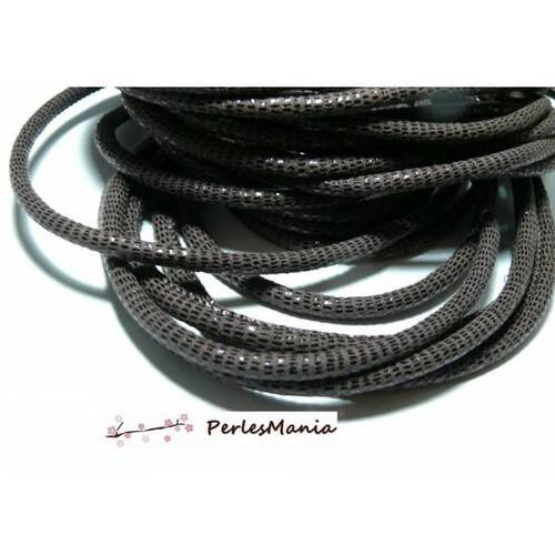 20 cm cordon cuir veritable marron paillete 5mm h302c, diy