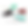 20 minin pompons breloque passementière multicolore h5383611 25mm