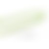 50cm chaine laiton argent platine et perles de verre vert anis double rangée ref 157
