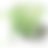 1 rouleau de 18m de cordon de suédine strass cloutée argent aspect daim une rangée facettée vert pastel h102