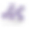 20 sequins médaillons émaillés biface rond 10mm violet