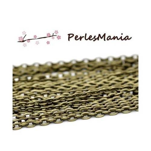 10m chaine bronze 363298-46 maille 2.8 par 4mm pour création de colliers