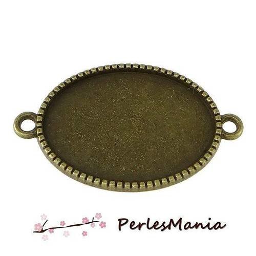 10 pendentif connecteur torsade bronze ovale 13 par 18mm ref 285, diy