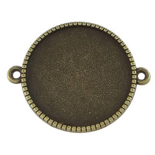 10 pendentif connecteur torsade bronze 14mm ref 258, diy