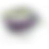 90 cm de cordon plat simili cuir paillette sequins violet 6mm ref 8