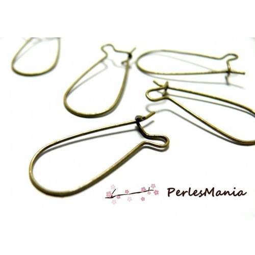 Pax 250 boucle d'oreille dormeuses 24 par 11 mm bronze , diy