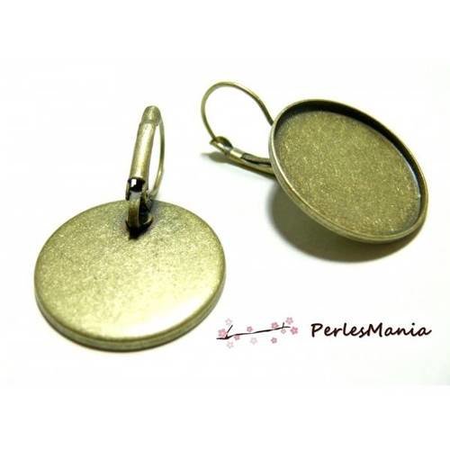 20 supports de boucle d'oreille qualité en 8mm bronze pour création de bijoux