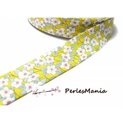 Mercerie 1 mètre ruban biais liberty 20mm b6016b