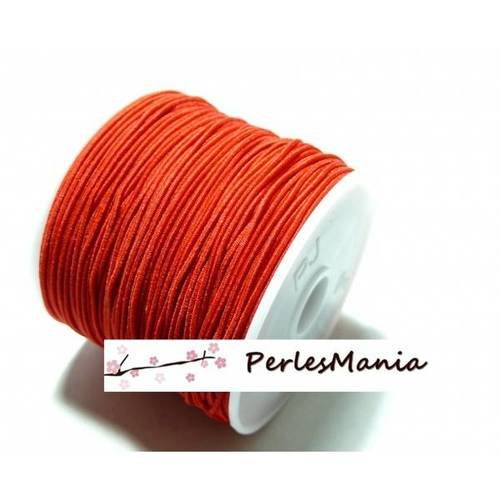 Mercerie, bobine de 38 mètres fil cordon rond elastique rouge fin 0.6mm, diy
