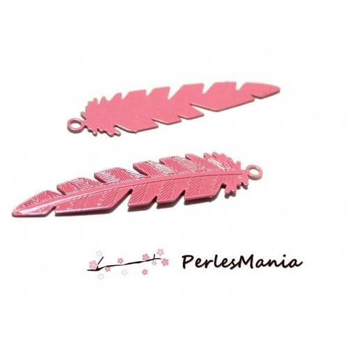 4 estampes filigrane rose plume de 35 mm, diy