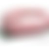 1 collier ras de cou en soie tissee rose pale 3mm, h1171, diy