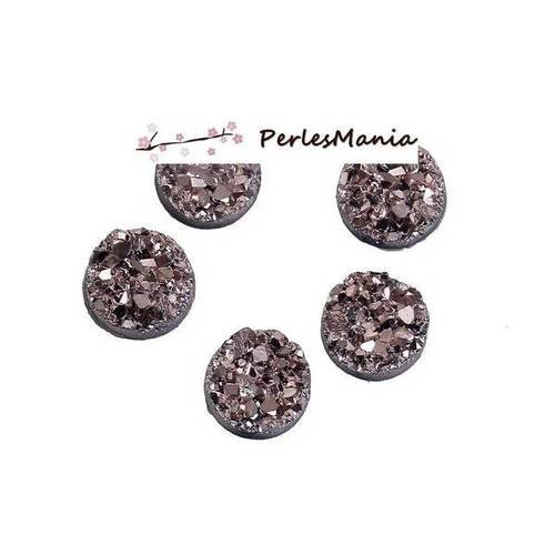 Pax 30 cabochons plat druzy, drusy ronds 8mm s1184274