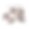 Pax: 10 petits pompons breloque passementière dore suedine marron s1185223