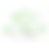 10 pendentifs breloque étoile vert pastel 12mm en emaille sur une face
