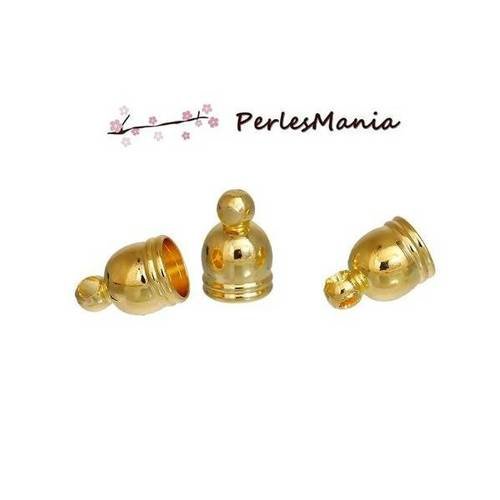 Pax: 30 embouts cloches cuivre couleur dore pour cordon s1185810