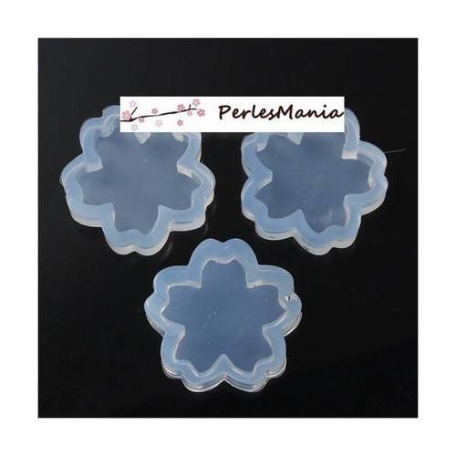 1 moule en silicone pendentif forme fleur 26mm utilisation fimo resine s1187827