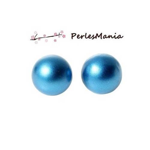1 perle sonore 18mm bleu metalise pour creation bola de grossesse s1176249