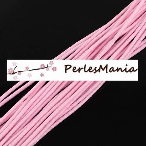 5 mètres élastique 2mm rose pale pour création collier, headband h206