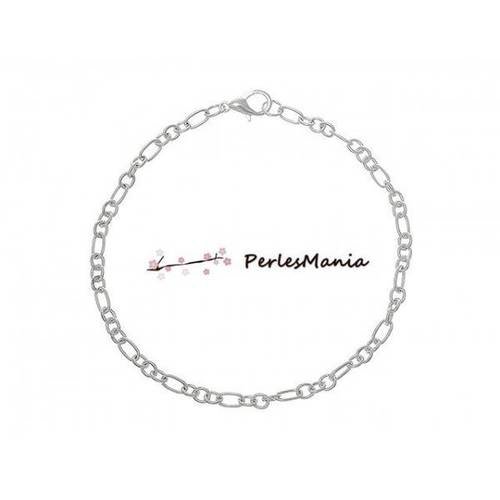 Pax 12 bracelet 21cm chaine metal couleur argent vif s1160450